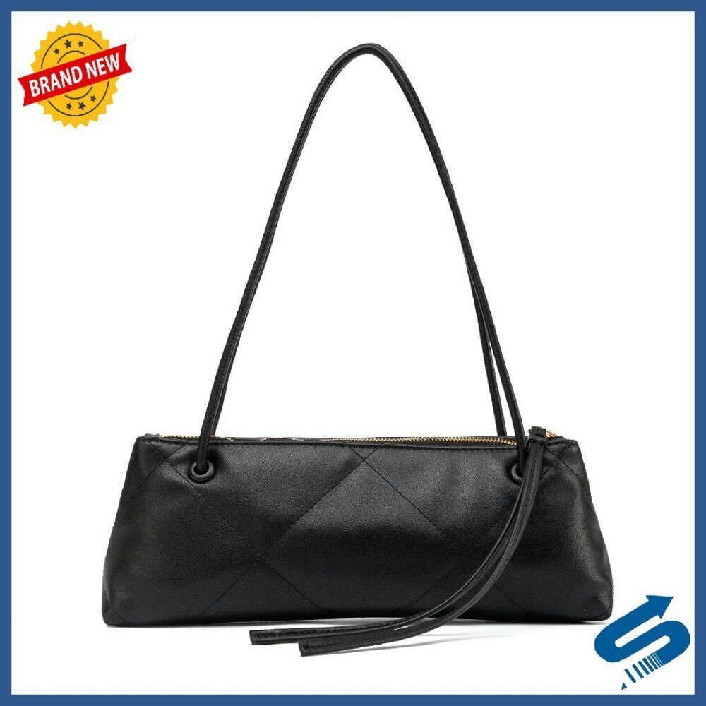 Classic Underarm Shoulder Bag - Sleek Zipper Handbag for Work & Travel